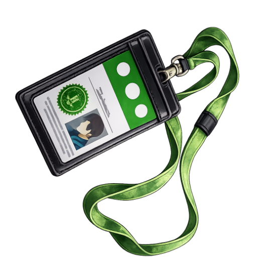 Green access pass artwork
